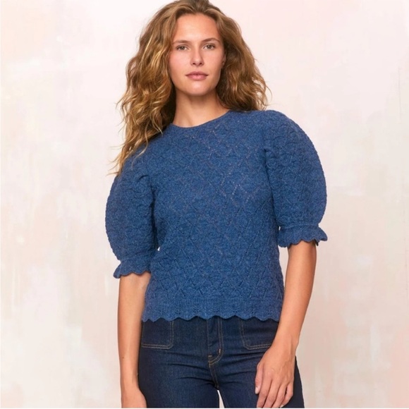 Christy Dawn Blue Logan Alpaca Sweater - Picture 2 of 5